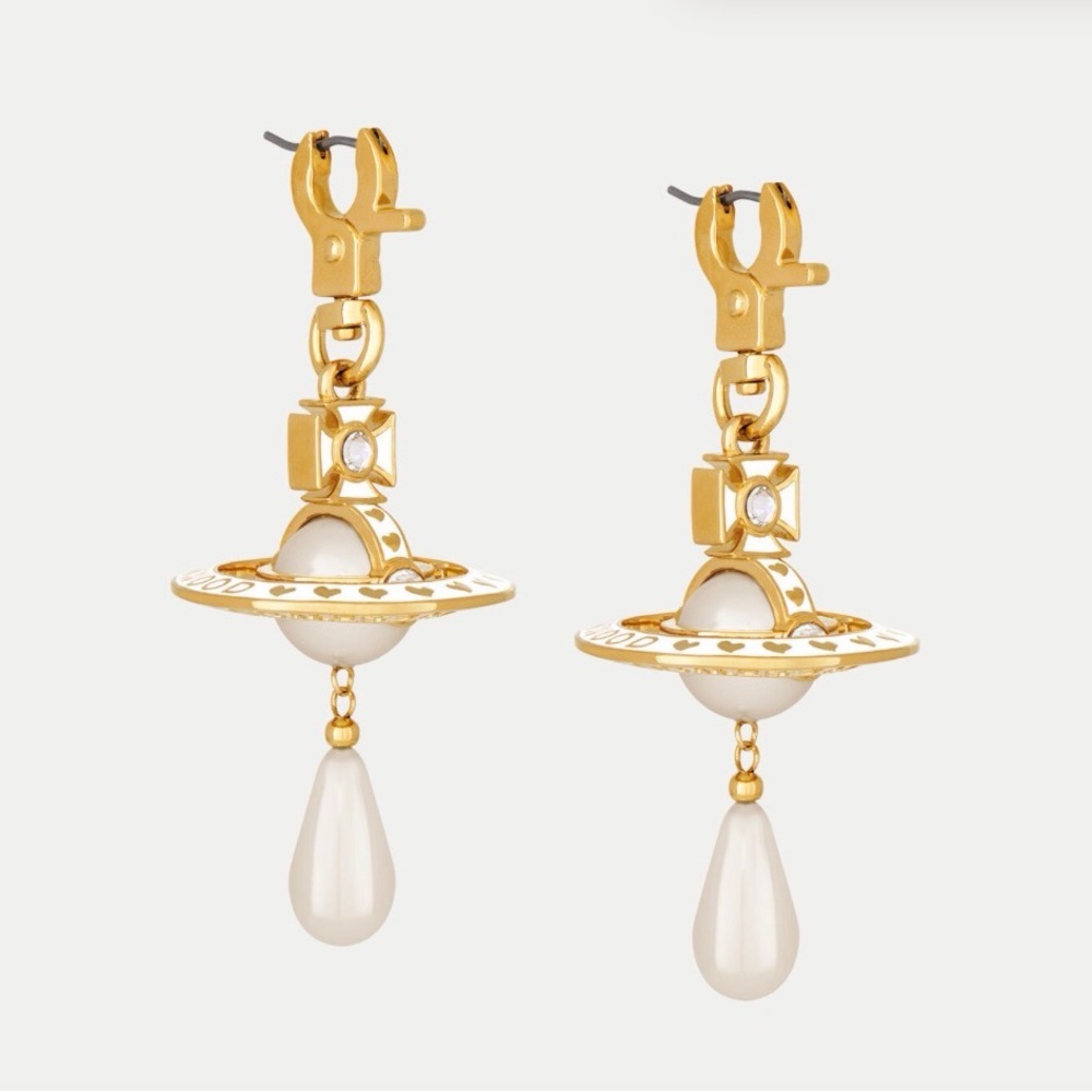 NANA x Vivienne Westwood Gold and Pearl Orb Earrings - Picture 3 of 9